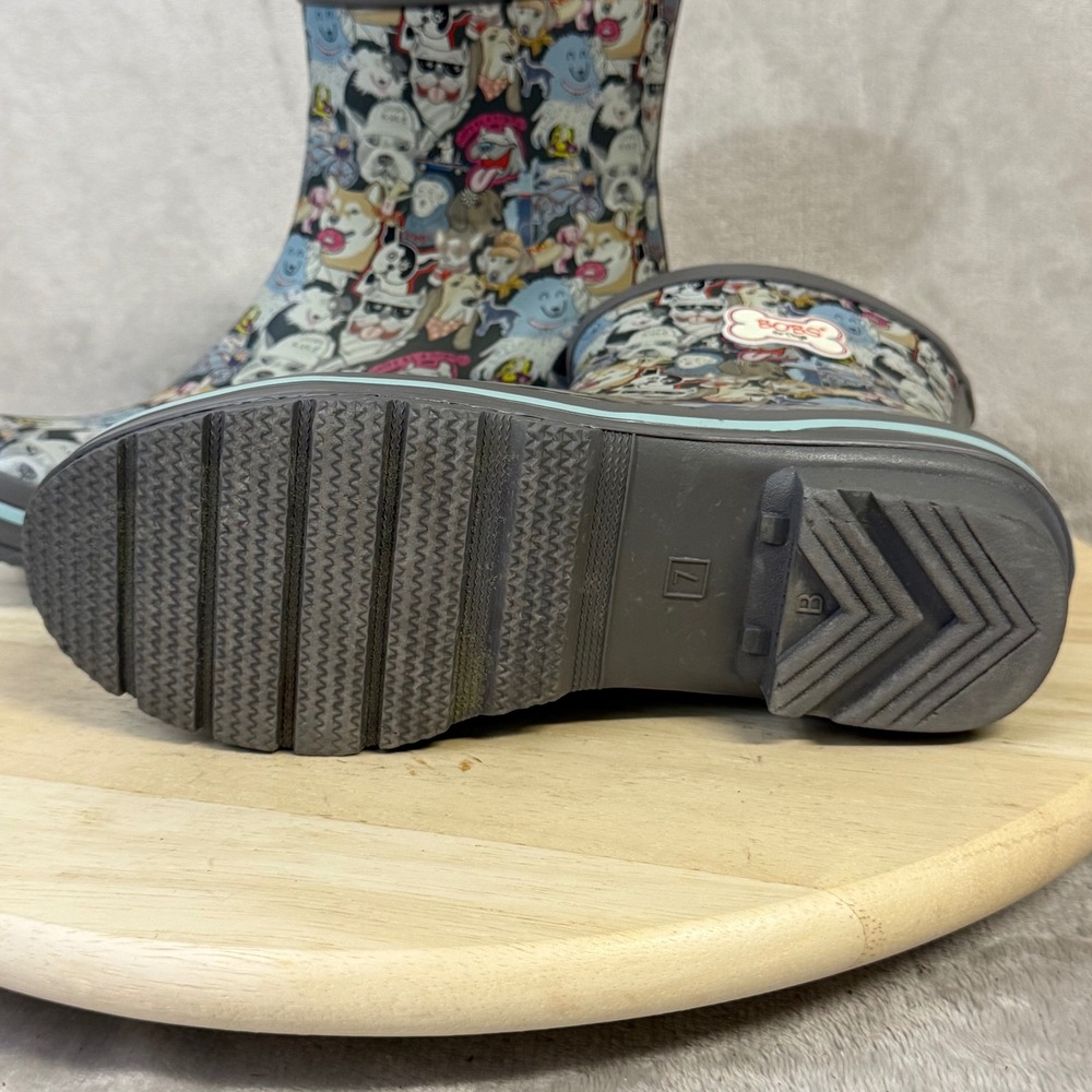 Skechers BOBS for Dogs Rain Boots Multi Color Dog Print 113154 GYMT Womens 7 - Picture 12 of 16